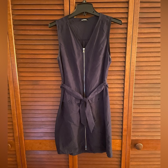Express Zip Up Tie Waist Dress - Picture 1 of 4